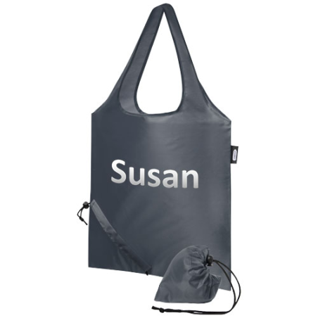Tote bag personnalisé pliable Sabia en PET recyclé 7L