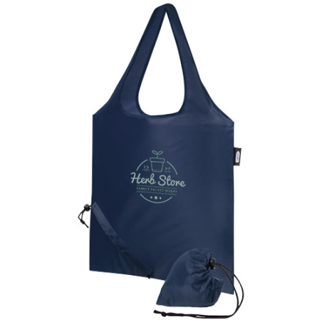 Tote bag personnalisé pliable Sabia en PET recyclé 7L