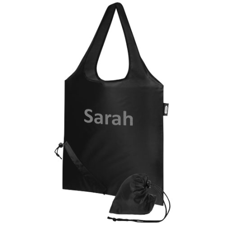 Tote bag personnalisé pliable Sabia en PET recyclé 7L