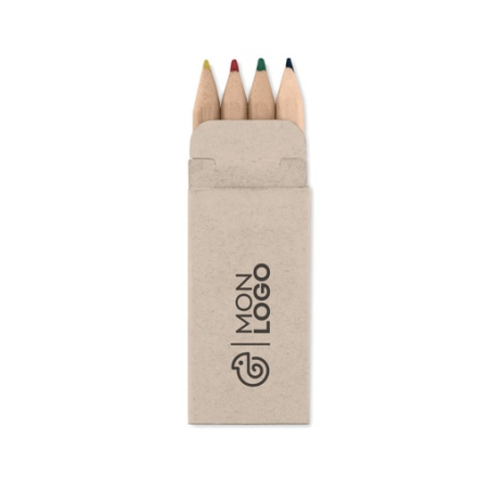 Set de 4 mini crayon de couleur personnalisable PETIT ABIGAIL