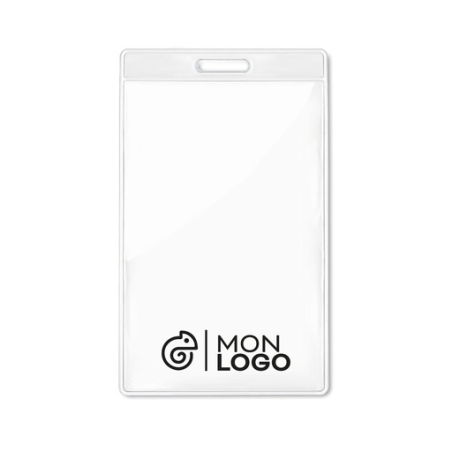 Porte-badge publicitaire transparent 7,5x12,5cm BADGO