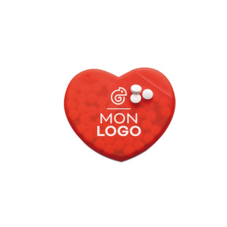 Boite de bonbon personnalisable en forme de coeur - CORAMINT