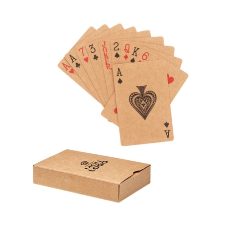 Jeu de 54 cartes personnalisé en papier recyclé