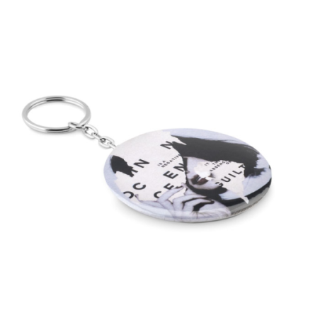 Décapsuleur porte-clés personnalisable en métal Ø 5,8cm