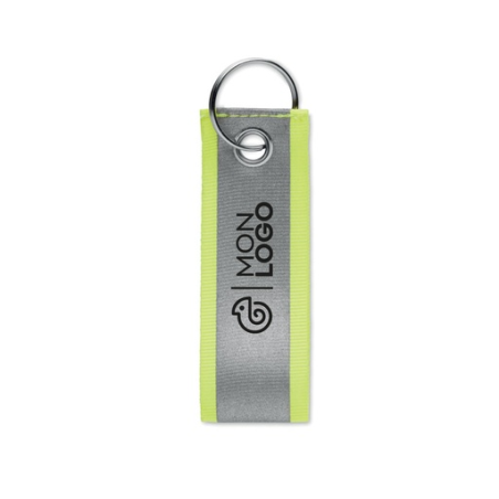 Porte-clés personnalisable réfléchissant en polyester