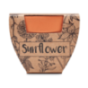Pot personnalisable en terre cuite avec graines de tournesol