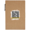 Bloc notes adhésif personnalisable en papier 70g/m2 FSC avec stylo bille (encre noire)
