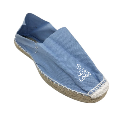Espadrilles personnalisable en coton canevas Bleu Ciel Taille 36 au 45 - Sarga Espadrilles personnalisable en coton canevas Bleu Ciel Taille 36 au 45 - Sarga