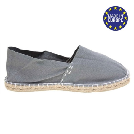 Espadrilles personnalisable en coton canevas Gris Taille 36 au 45 - Selina Espadrilles personnalisable en coton canevas Gris Taille 36 au 45 - Selina