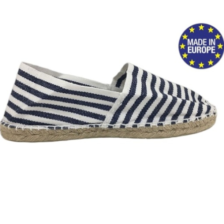 Espadrilles personnalisable en coton canevas Motif Marinière Taille 36 au 45 - Marinella Espadrilles personnalisable en coton canevas Motif Marinière Taille 36 au 45 - Marinella