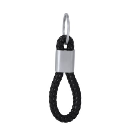 Porte-clés personnalisable avec cordon en cuir tressé Porte-clés personnalisable avec cordon en cuir tressé