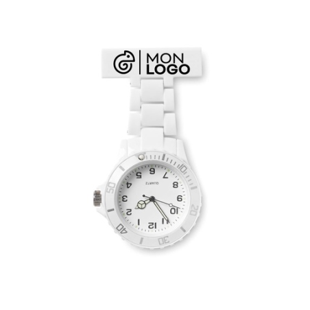 Montre personnalisable infirmière analogique avec pile incluse
