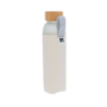 Bouteille personnalisable en verre avec bouchon en bambou et pochette en feutrine RPET imprimé en sublimation 500ml - Glena Bouteille personnalisable en verre avec bouchon en bambou et pochette en feutrine RPET imprimé en sublimation 500ml - Glena