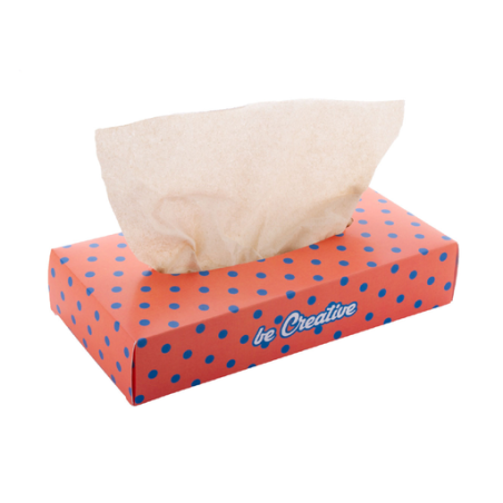 Boîte personnalisée avec mouchoirs en papier recyclés- Hatschi Boîte personnalisée avec mouchoirs en papier recyclés- Hatschi