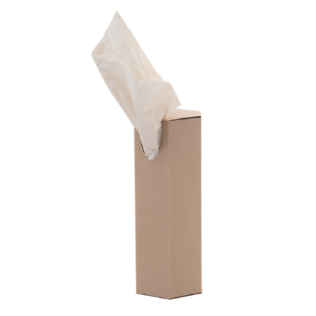 Boîte personnalisée en carton kraft format poche hexagonale avec mouchoirs en papier recyclés - Hatschi Mini Eco Boîte personnalisée en carton kraft format poche hexagonale avec mouchoirs en papier recyclés - Hatschi Mini Eco