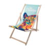 Chaise longue personnalisable en bois et tissu polyester RPET 600D impression en sublimation - Soléo Chaise longue personnalisable en bois et tissu polyester RPET 600D impression en sublimation - Soléo