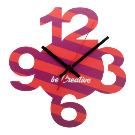 Horloge personnalisable en mousse PVC - Numéris