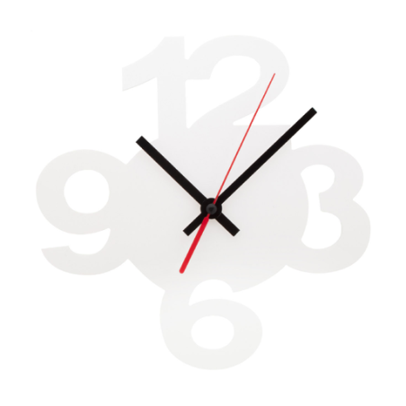 Horloge personnalisable en mousse PVC - Numéris
