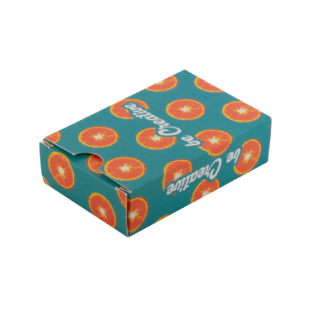 Mini jeu de 54 cartes personnalisables avec boîte en papier cartonnée - 55 x 85 mm