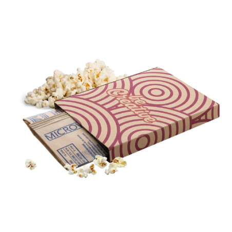 Sachet en papier kraft personnalisable de Pop-corn salé micro-ondable 100g - Cornly Sachet en papier kraft personnalisable de Pop-corn salé micro-ondable 100g - Cornly