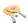 Set de raquettes de plage personnalisable en bois et plastique de paille de blé avec balle incluse - Sandplay Set de raquettes de plage personnalisable en bois et plastique de paille de blé avec balle incluse - Sandplay