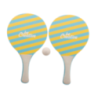 Set de raquettes de plage personnalisable en bois et plastique de paille de blé avec balle incluse - Sandplay Set de raquettes de plage personnalisable en bois et plastique de paille de blé avec balle incluse - Sandplay