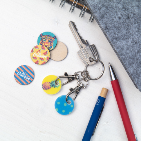 jeton de charriot personnalisable en contreplaqué - Toky