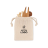 Set personnalisable d'accessoires de golf en bambou dans un sac en coton bio Set personnalisable d'accessoires de golf en bambou dans un sac en coton bio