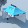 Tonnelle pliante personnalisable 4,5 x 3 m structure en aluminium - Osho Tonnelle pliante personnalisable 4,5 x 3 m structure en aluminium - Osho