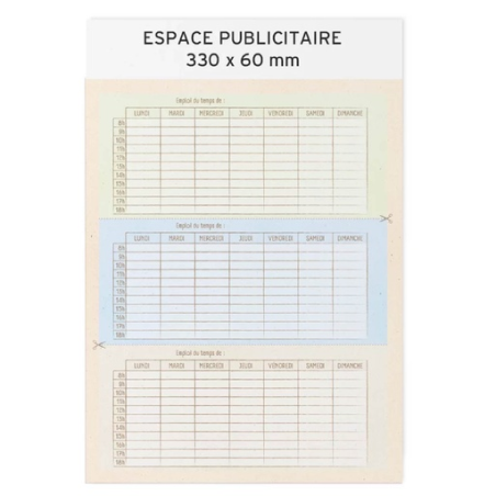 Calendrier feuillets personnalisable avec emploi du temps Jean de la fontaine Calendrier feuillets personnalisable avec emploi du temps Jean de la fontaine