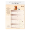 Calendrier feuillets personnalisable avec emploi du temps Jean de la fontaine Calendrier feuillets personnalisable avec emploi du temps Jean de la fontaine