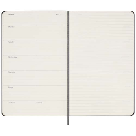 Agenda Moleskine personnalisable hebdomadaire non daté à couverture rigide - Taille L Agenda Moleskine personnalisable hebdomadaire non daté à couverture rigide - Taille L