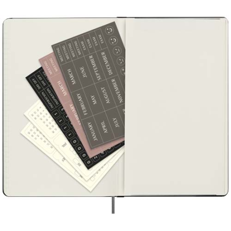 Agenda Moleskine personnalisable hebdomadaire non daté à couverture rigide - Taille L Agenda Moleskine personnalisable hebdomadaire non daté à couverture rigide - Taille L