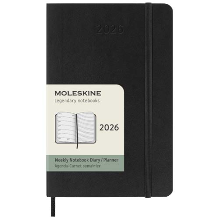 Agenda de poche personnalisable hebdomadaire 12 mois Moleskine à couverture souple 2026 Agenda de poche personnalisable hebdomadaire 12 mois Moleskine à couverture souple 2026