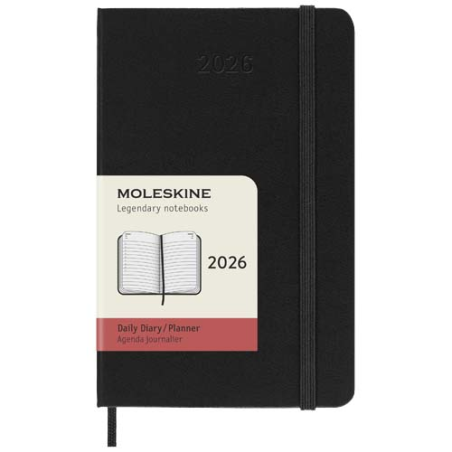 Agenda de poche personnalisable quotidien 12 mois Moleskine à couverture rigide 2026 Agenda de poche personnalisable quotidien 12 mois Moleskine à couverture rigide 2026