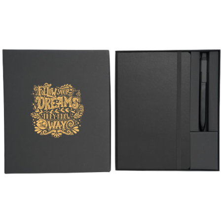 Coffret cadeau avec cahier A5 et stylo Moleskine personnalisable