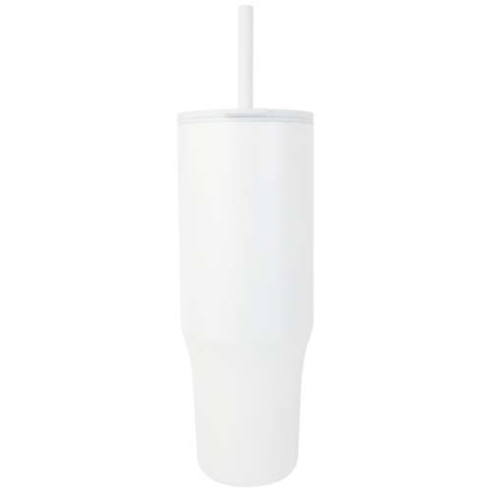 Grand gobelet isotherme personnalisable Brady 900 ml certifié RCS avec paille en silicone Grand gobelet isotherme personnalisable Brady 900 ml certifié RCS avec paille en silicone