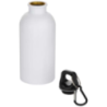 Gourde publicitaire Oregon de 400 ml en acier inoxydable recyclé à simple paroi certifié RCS avec mousqueton (impression par sub Gourde publicitaire Oregon de 400 ml en acier inoxydable recyclé à simple paroi certifié RCS avec mousqueton (impression par sub