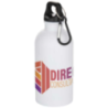 Gourde publicitaire Oregon de 400 ml en acier inoxydable recyclé à simple paroi certifié RCS avec mousqueton (impression par sub Gourde publicitaire Oregon de 400 ml en acier inoxydable recyclé à simple paroi certifié RCS avec mousqueton (impression par sub