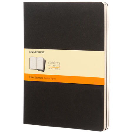 Cahier Moleskine personnalisable (25 x 19cm) - 120 pages lignées dont 16 détachables