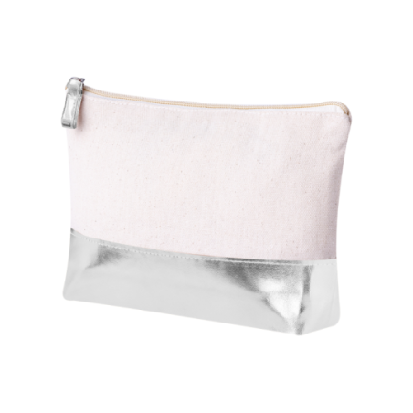 Trousse de toilette personalisée en coton recyclé 220g/m2 et similicuir Radynel