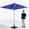 Parasol personnalisable carré 2,5x2,5m en aluminium