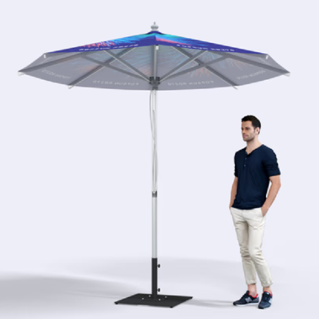 Parasol personnalisé aluminium Rond de 2,7x2,7m