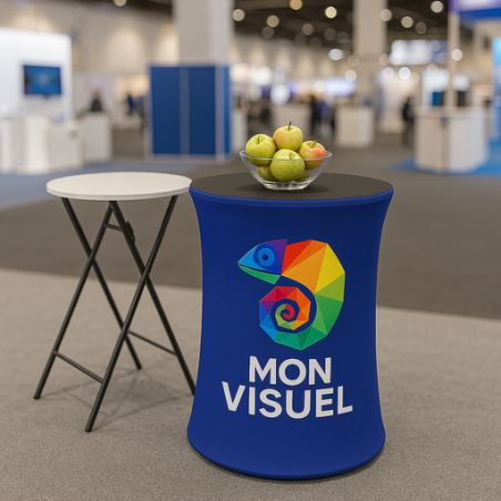 Table haute personnalisable pliante 80 x 100cm