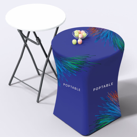 Table haute personnalisable pliante 80 x 100cm