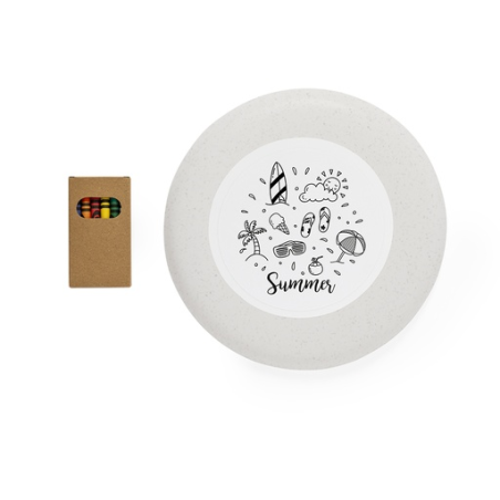 Frisbee personnalisé à colorier en paille de blé Ashen