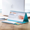 Calendrier chevalet personnalisable avec bloc-notes - Mini 250 pcs Calendrier chevalet personnalisable avec bloc-notes - Mini 250 pcs