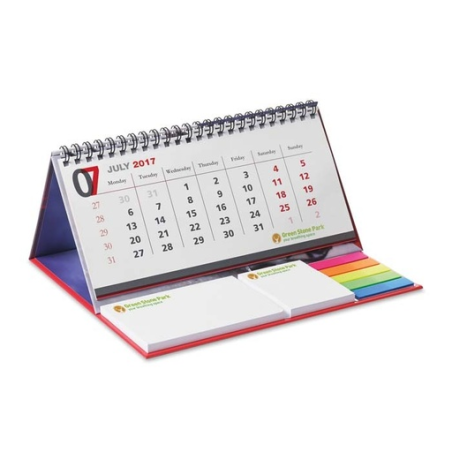 Calendrier chevalet personnalisable avec bloc-notes - Mini 250 pcs