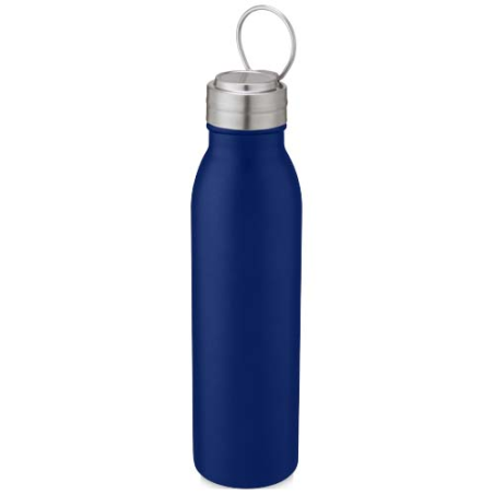 Gourde publicitaire Harper 700&nbsp;ml en inox avec boucle métallique