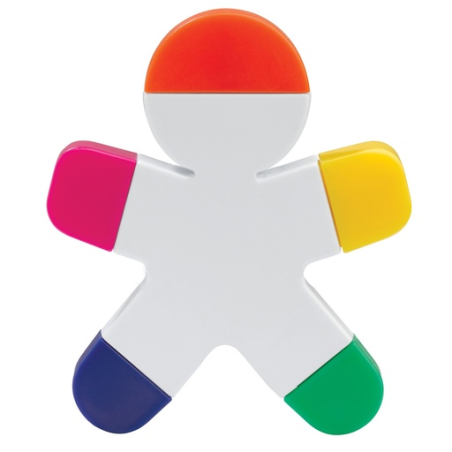 Surligneur personnalisable en forme de bonhomme Garry